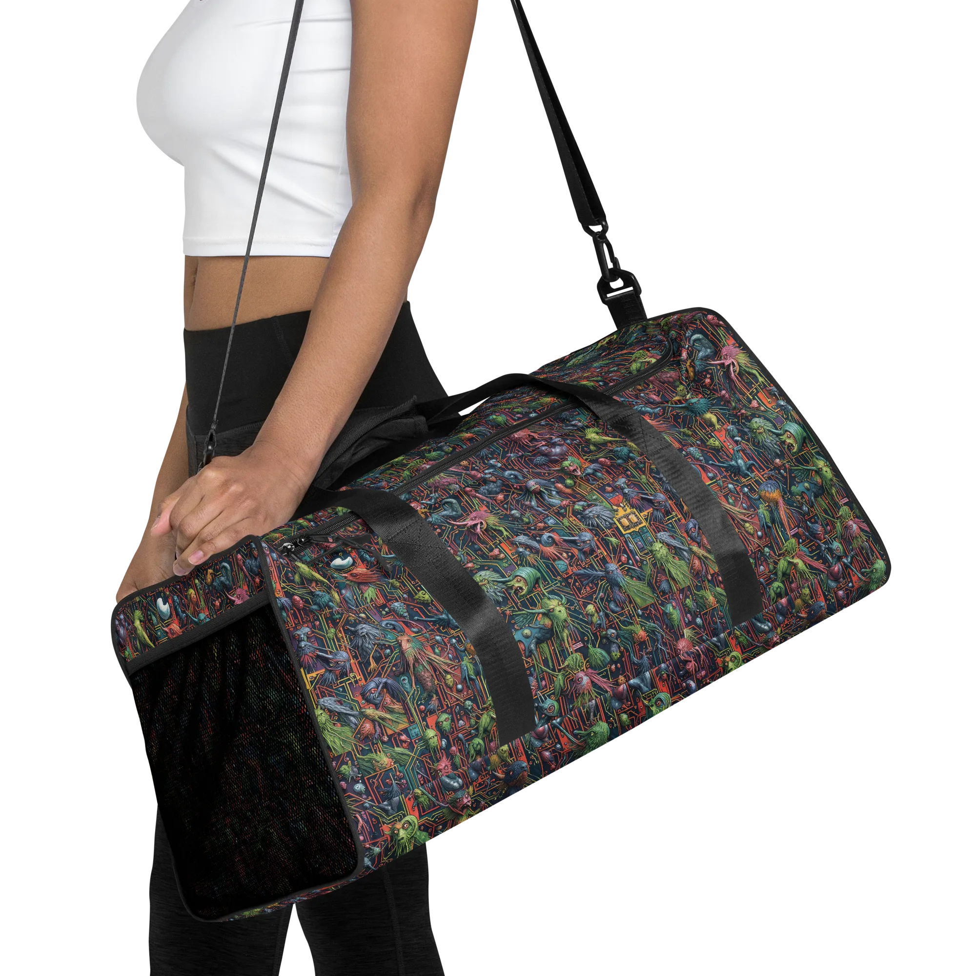 Circuit Beastiary on Duffle Bag — Front