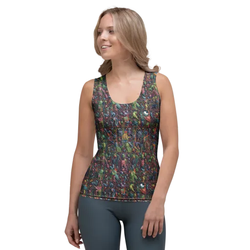 Circuit Beastiary on a Women's Tank Top