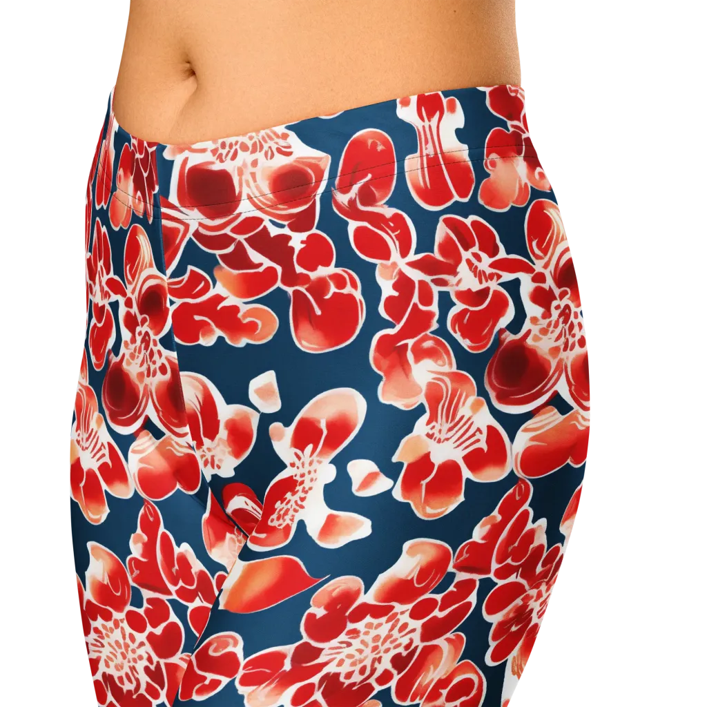 Crimson Midnight on Capri Leggings — Print file