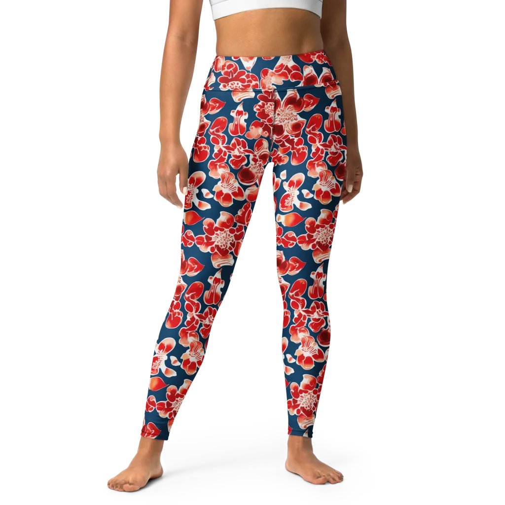 Crimson Midnight on Yoga Leggings — Print file