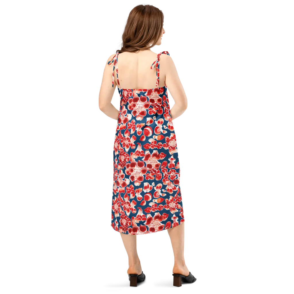 Crimson Midnight on Slip Dress — Back