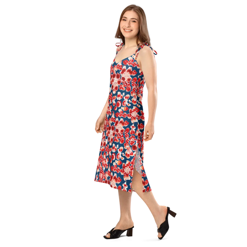 Crimson Midnight on Slip Dress — Left Front