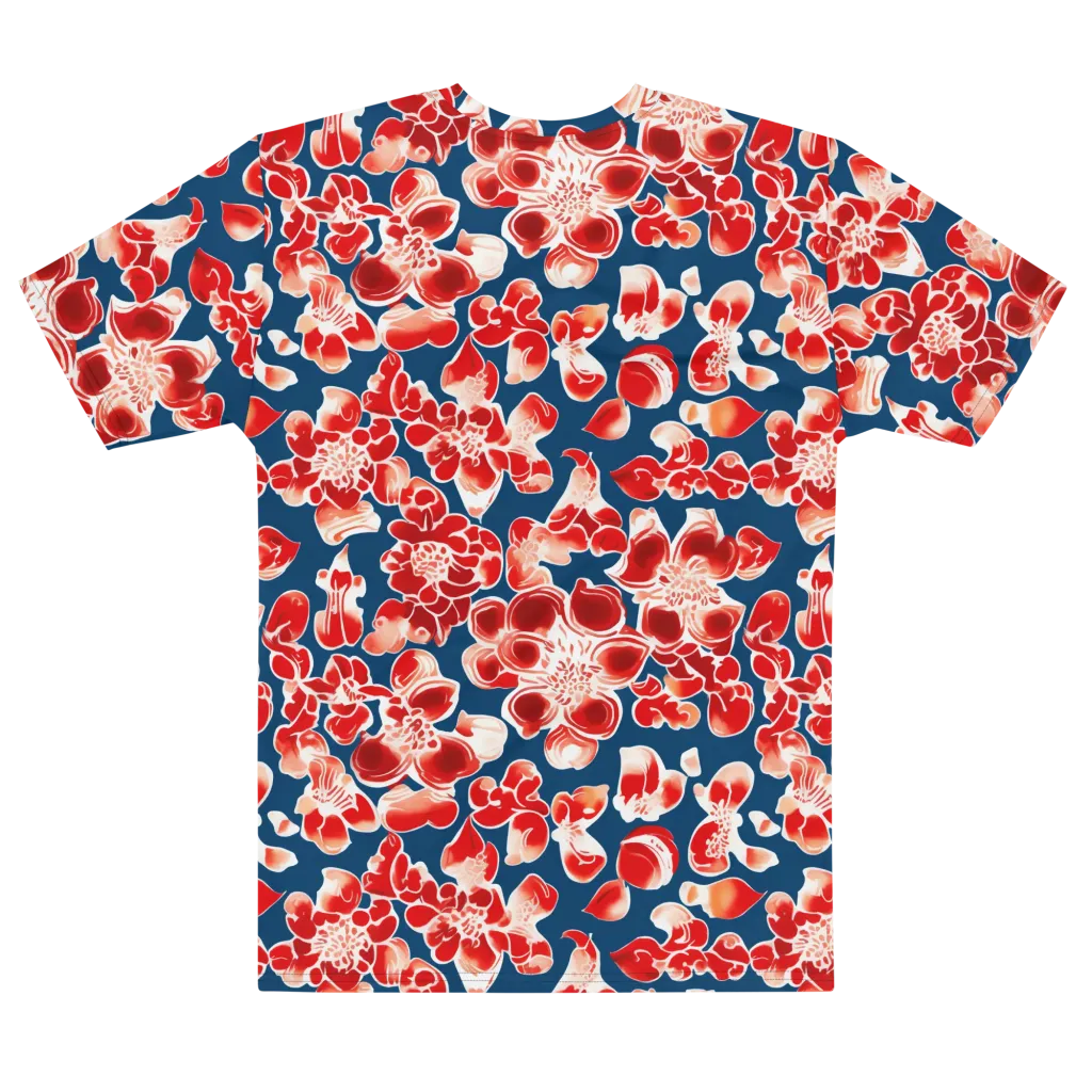 Crimson Midnight on Men's Cotton Crew Neck T-Shirt — Front print