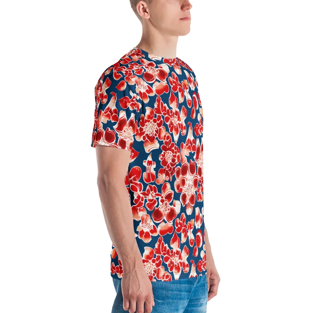 Crimson Midnight on Men's Crew Neck T-Shirt — Right