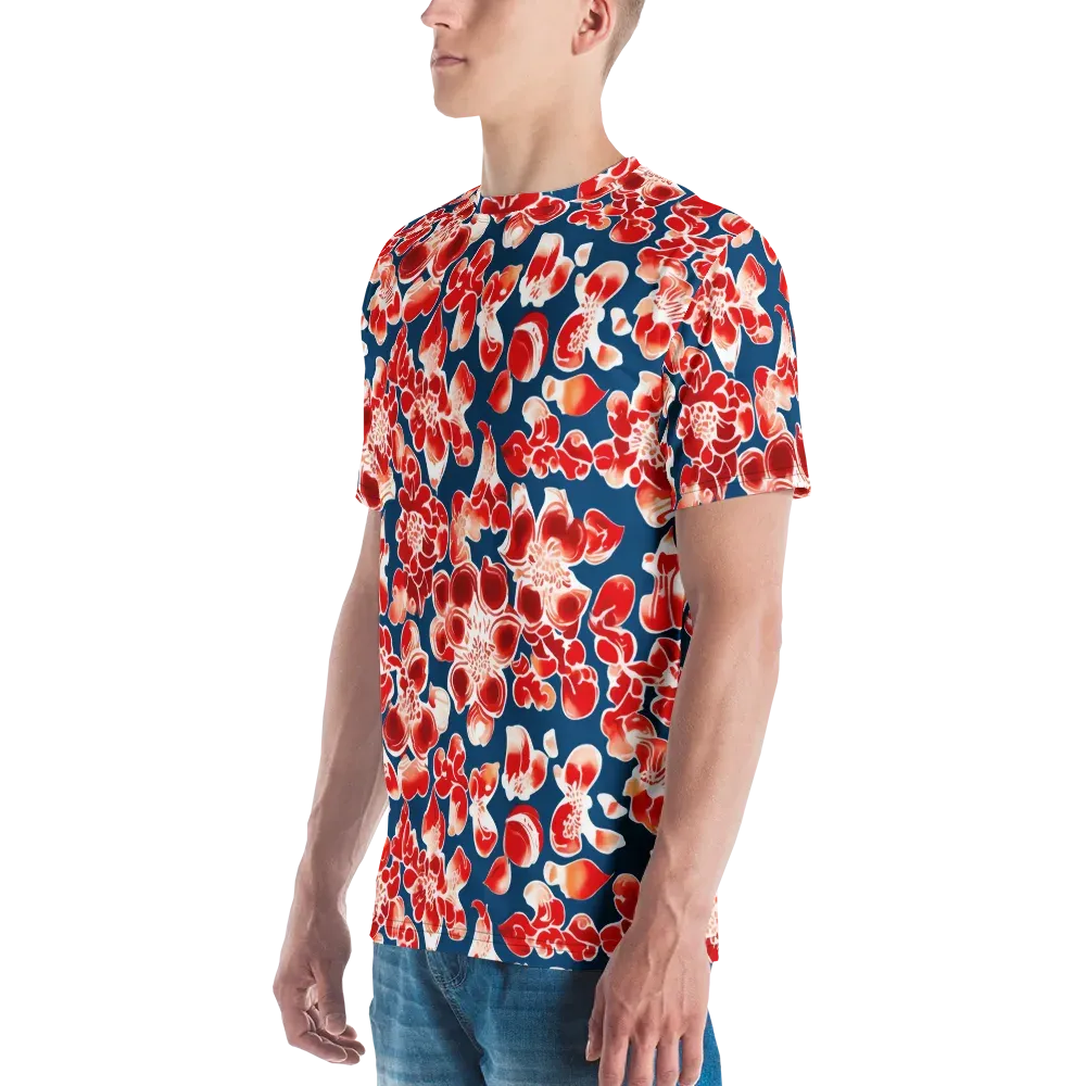 Crimson Midnight on Men's Crew Neck T-Shirt — Left