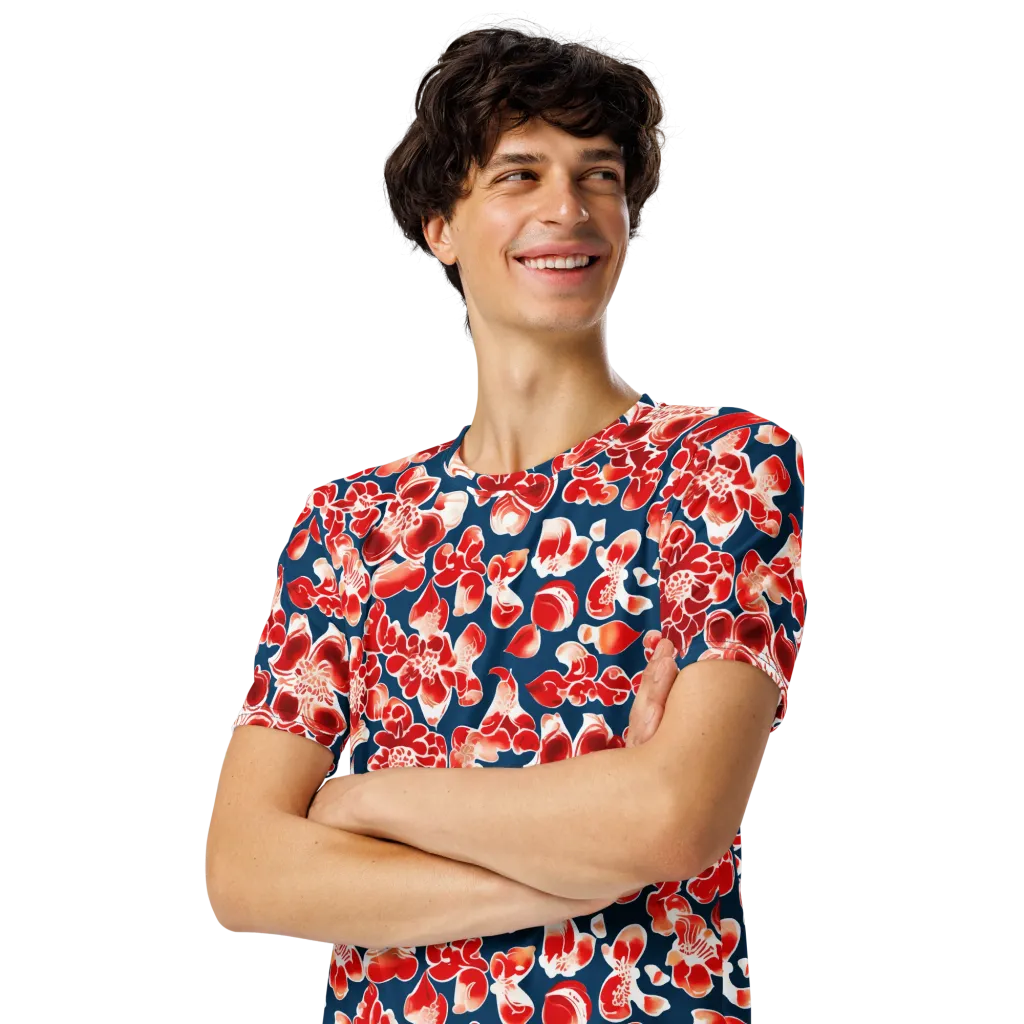Crimson Midnight on Men's Crew Neck T-Shirt — Front print