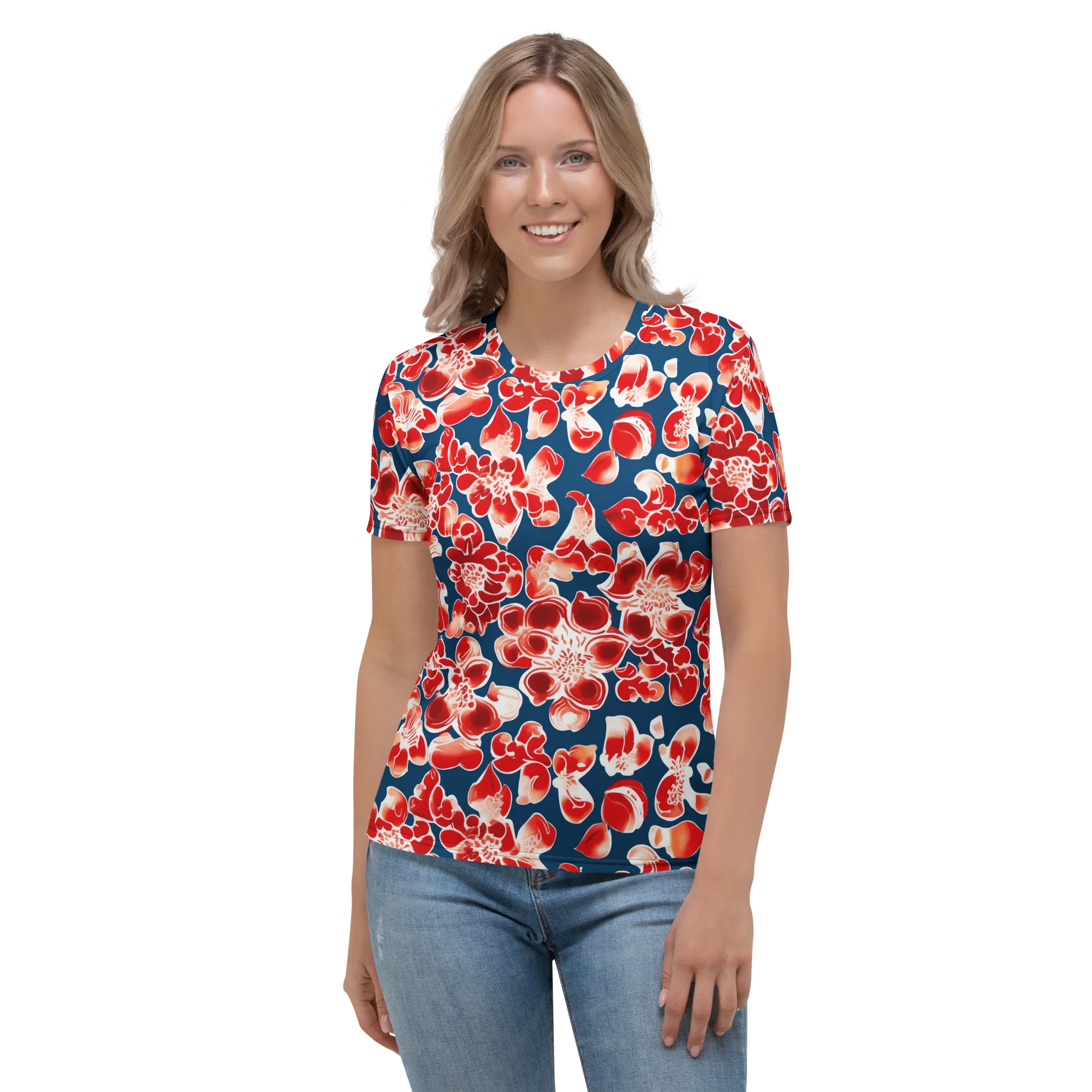 Crimson Midnight on Women's Crew Neck T-Shirt — Front
