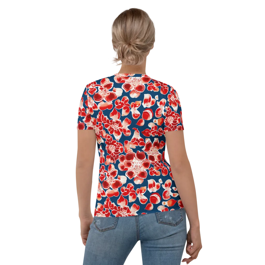 Crimson Midnight on Women's Crew Neck T-Shirt — Back
