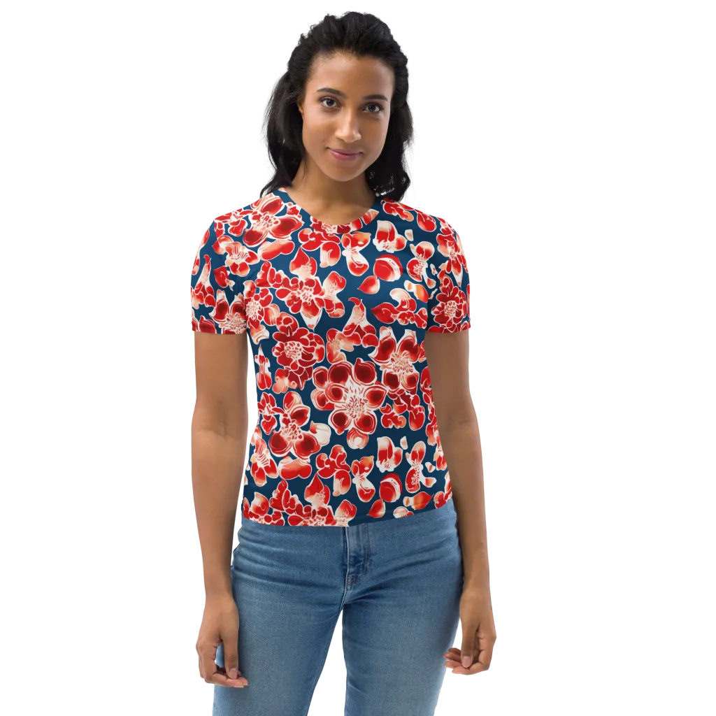 Crimson Midnight on Women's Crew Neck T-Shirt — Print file