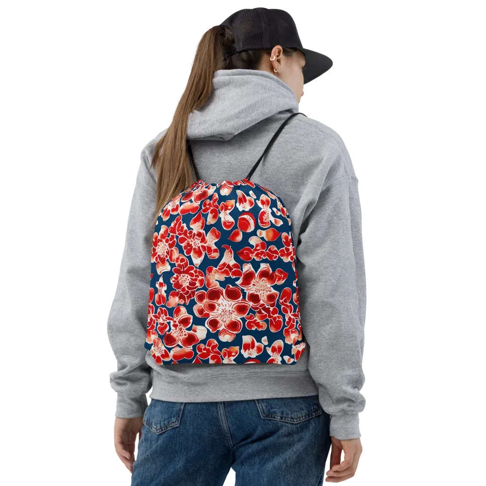 Crimson Midnight on Drawstring Bag — Front