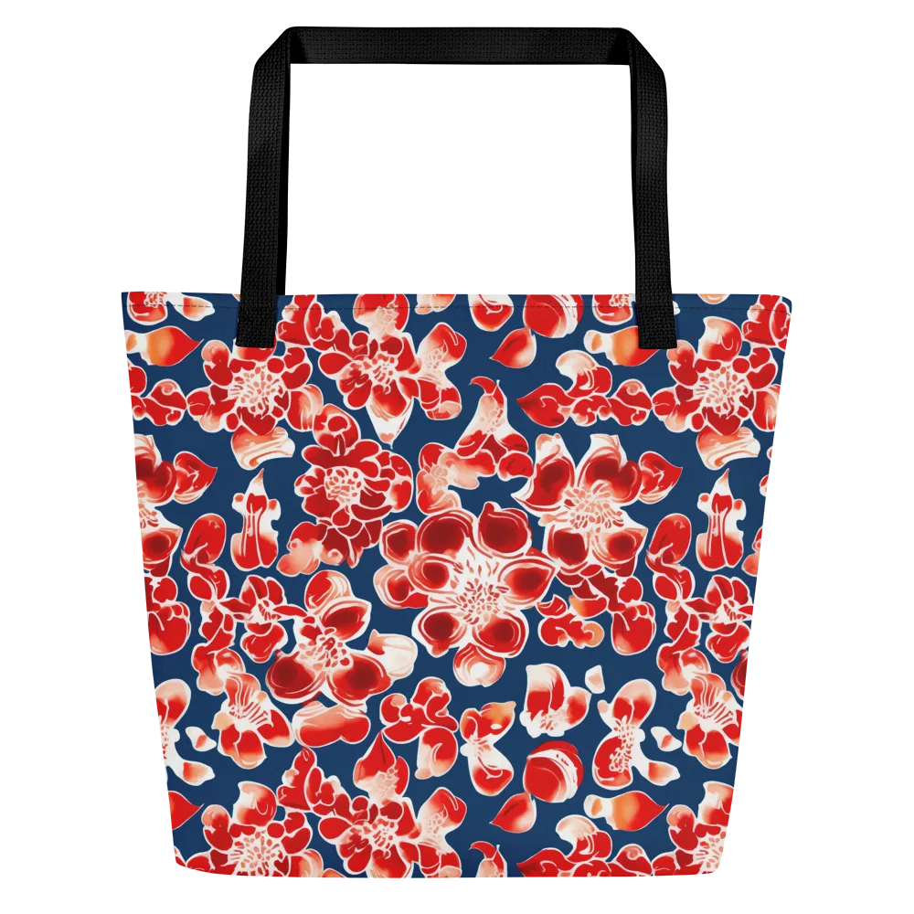 Crimson Midnight on Large Tote Bag W/ Pocket — Front