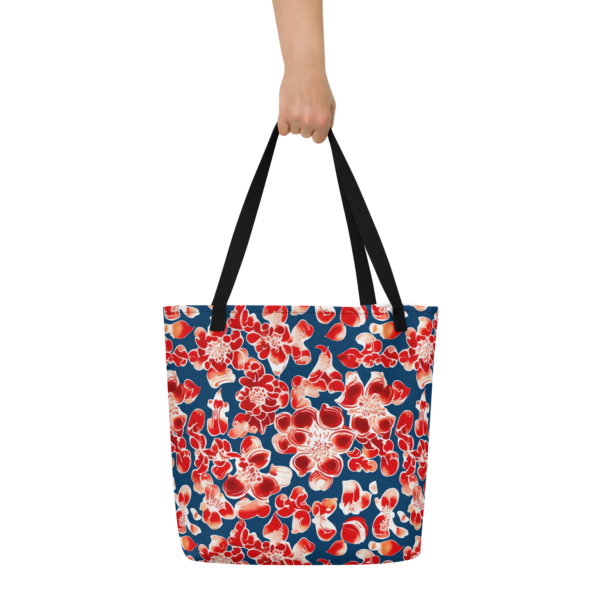 Crimson Midnight on Large Tote Bag W/ Pocket — Print file