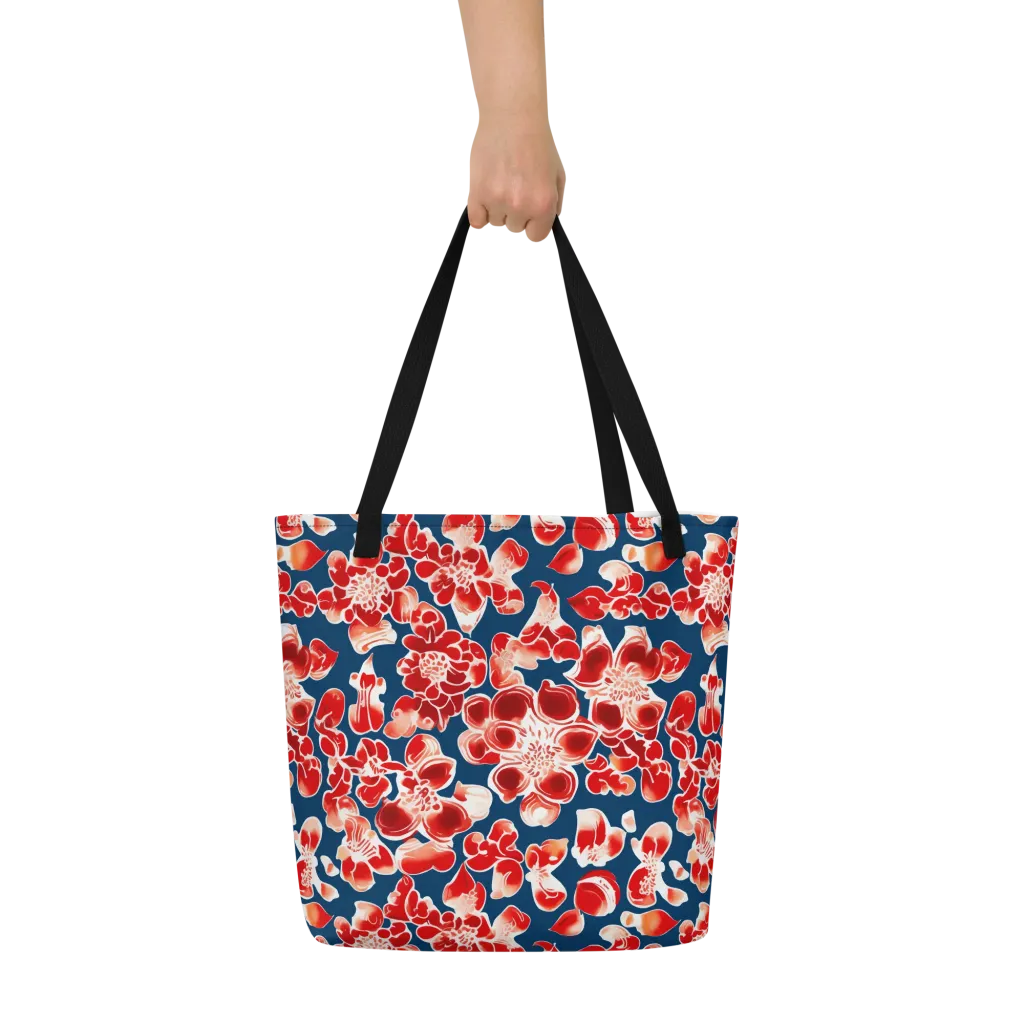 Crimson Midnight on Large Tote Bag W/ Pocket — Print file