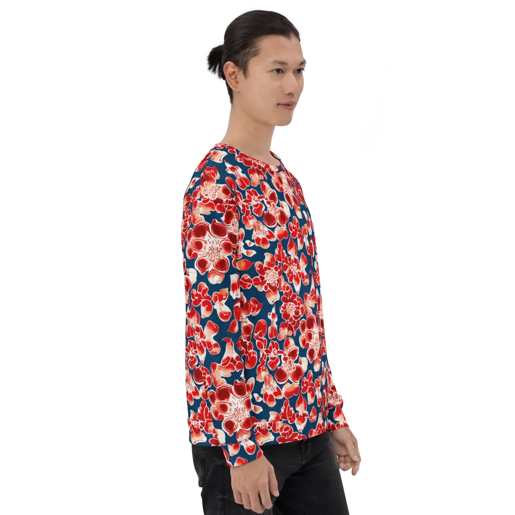 Crimson Midnight on Sweatshirt — Right sleeve