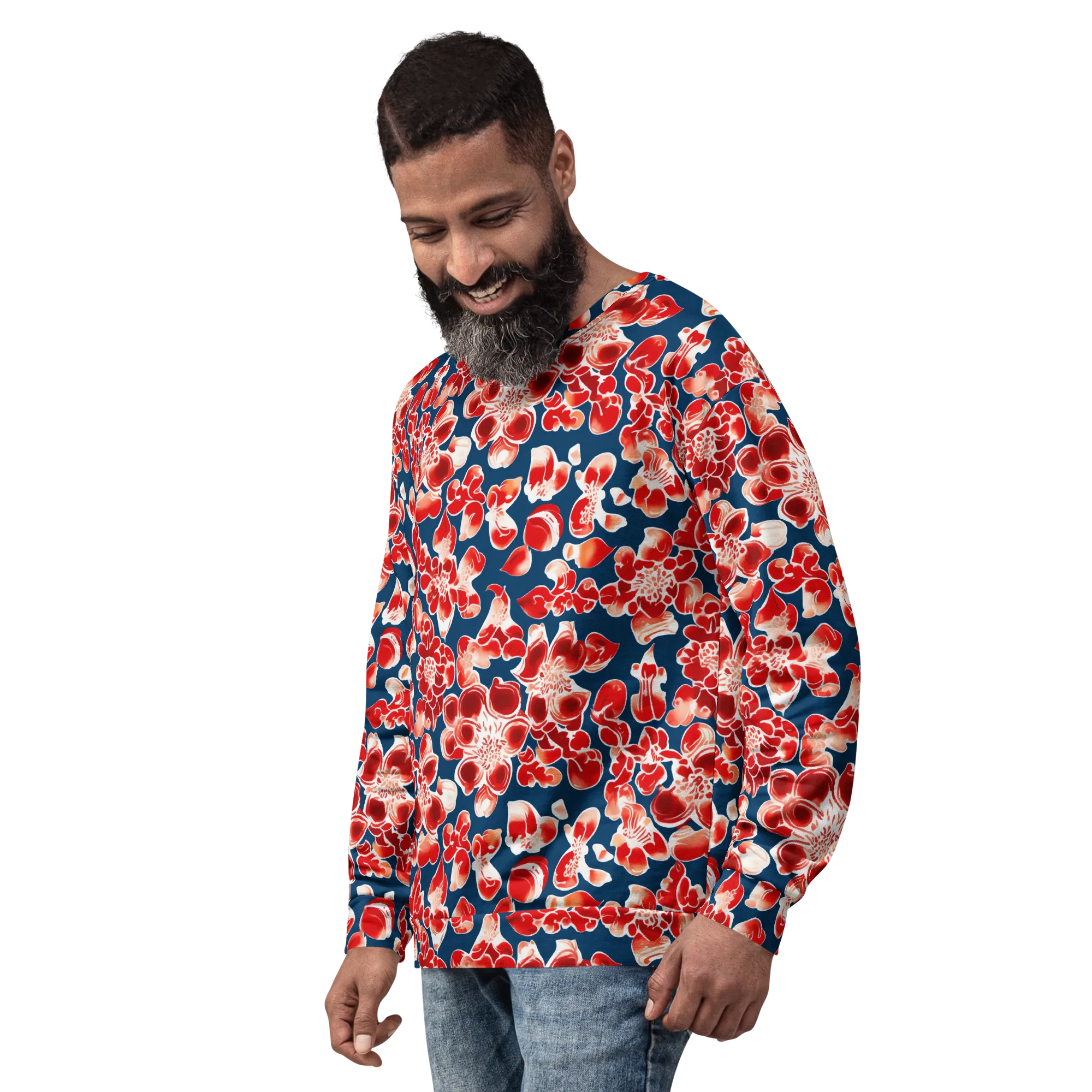 Crimson Midnight on Sweatshirt — Left sleeve