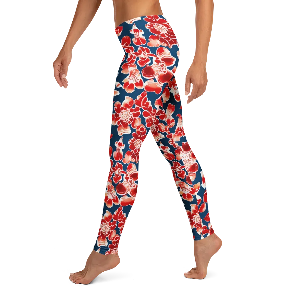 Crimson Midnight on Leggings — Left