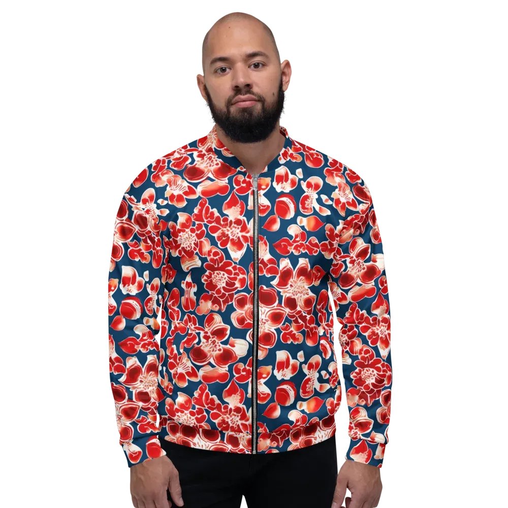 Crimson Midnight on Bomber Jacket — Front