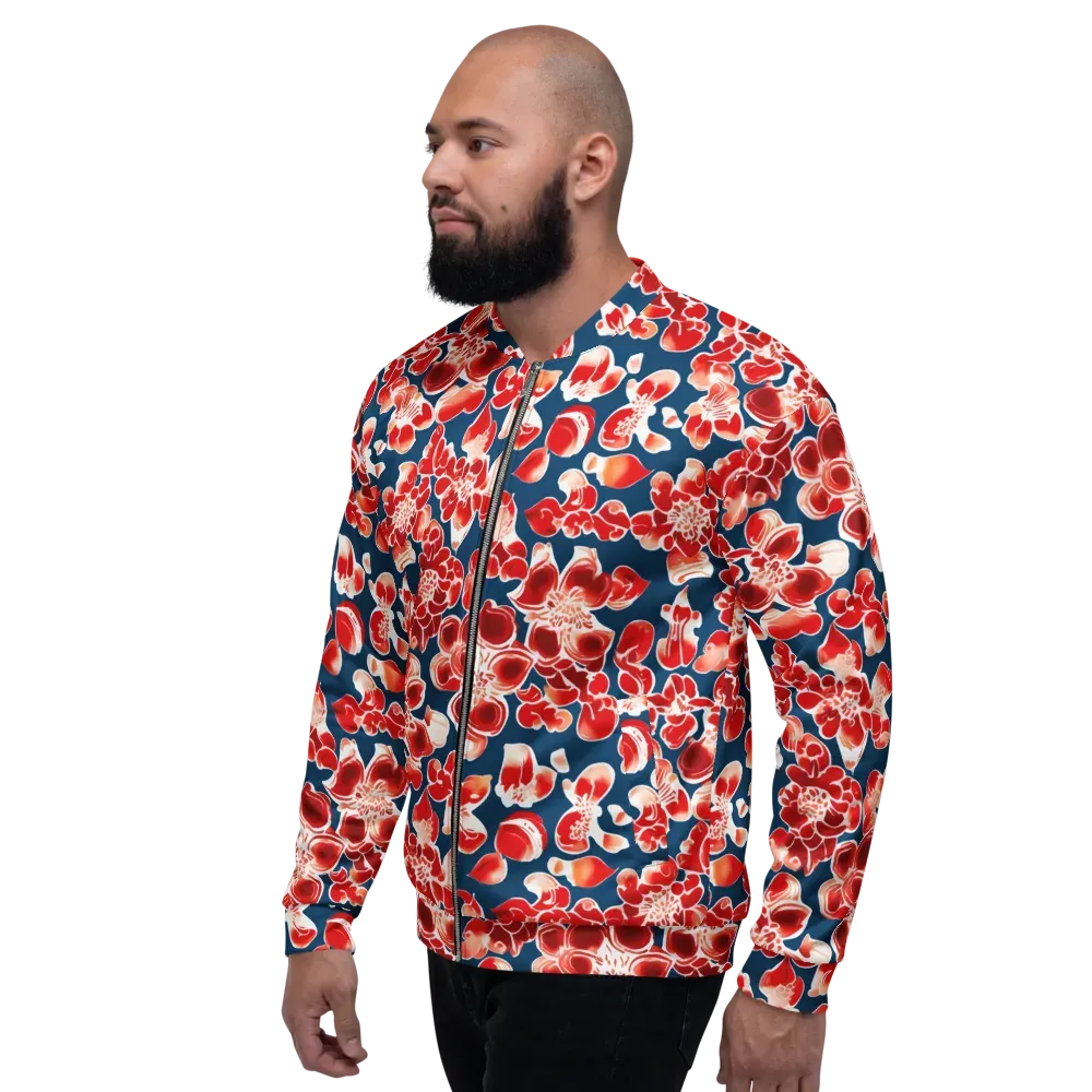 Crimson Midnight on Bomber Jacket — Left