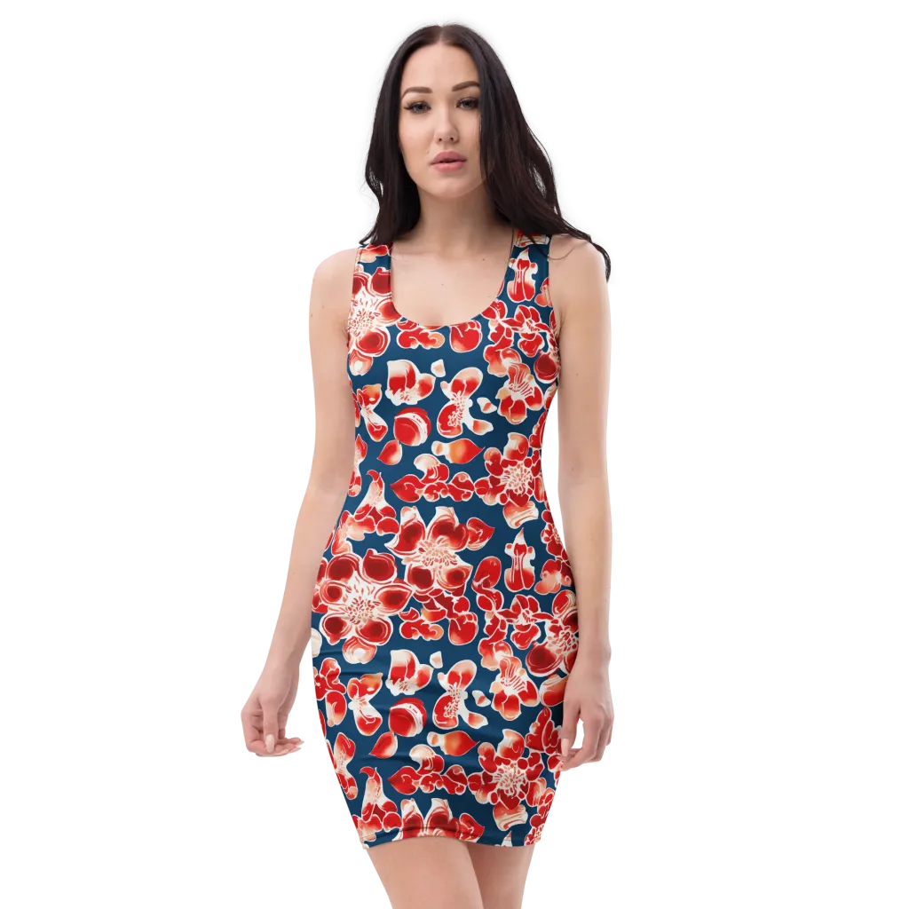 Crimson Midnight on Bodycon Dress — Front