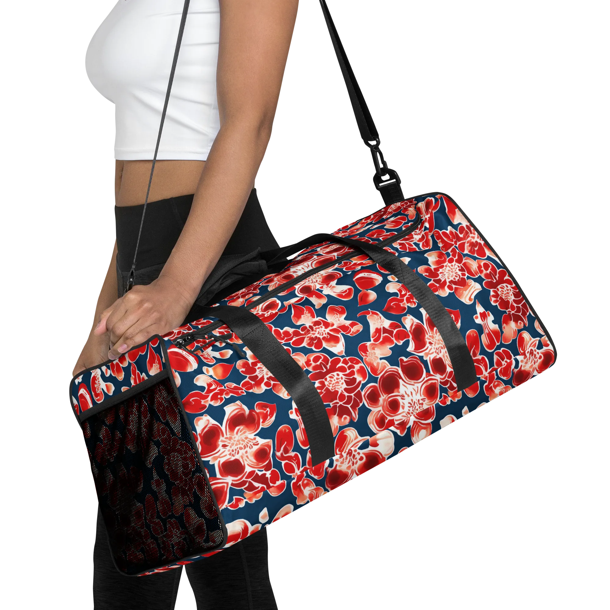 Crimson Midnight on Duffle Bag — Front