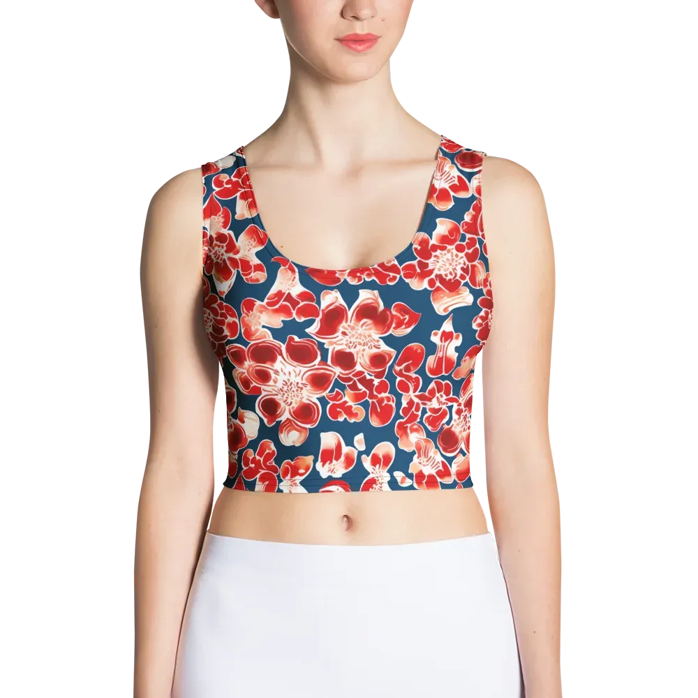 Crimson Midnight on Crop Top — Front