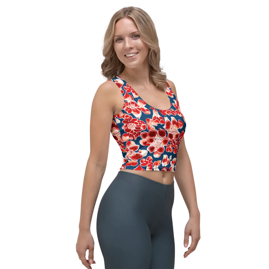 Crimson Midnight on Crop Top — Right Front