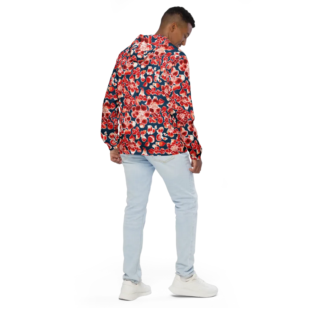 Crimson Midnight on Men's Windbreaker — Back