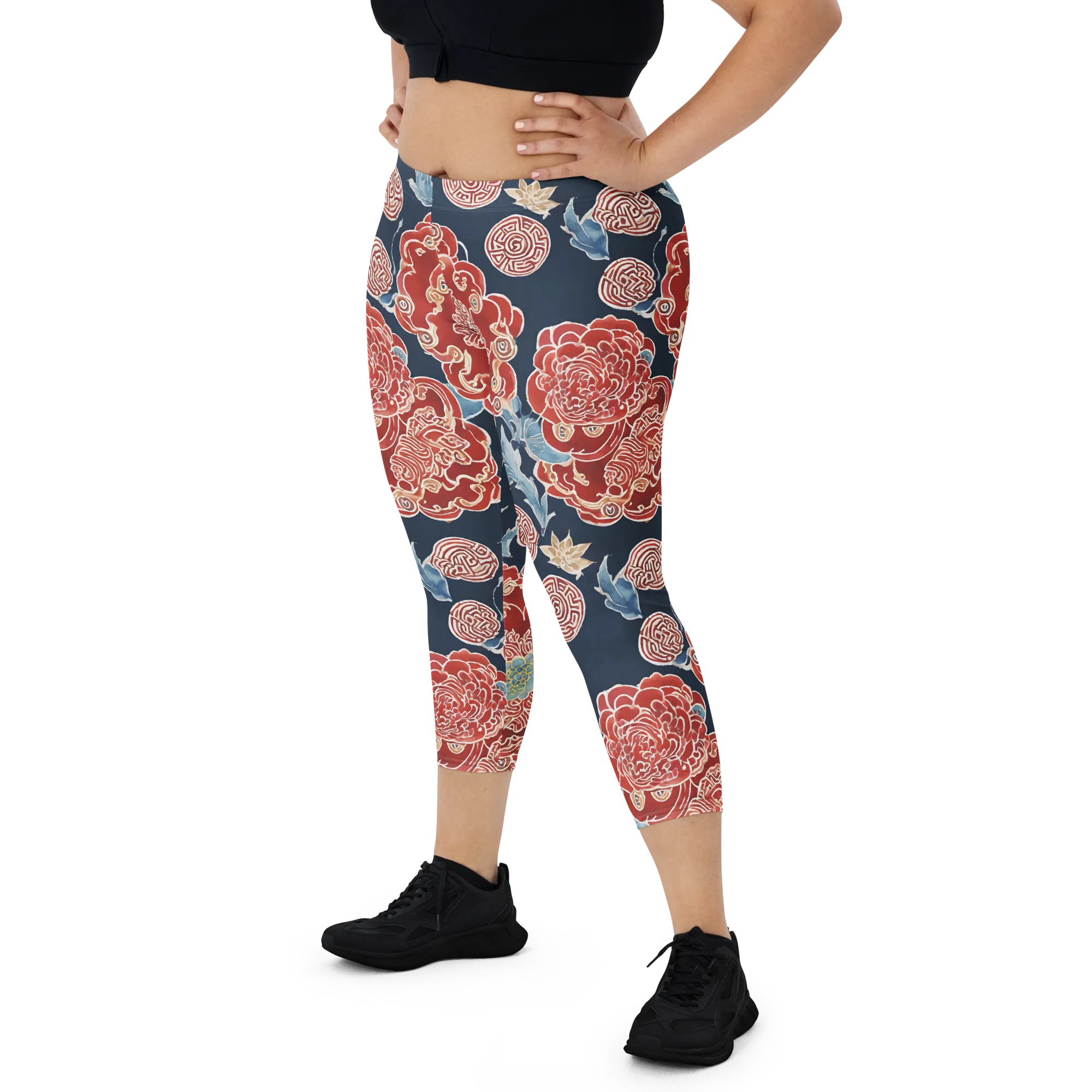 Crimson Labyrinth on Capri Leggings — Print file