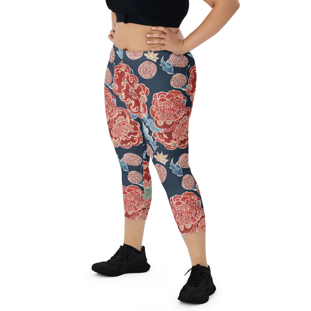 Crimson Labyrinth on Capri Leggings — Print file