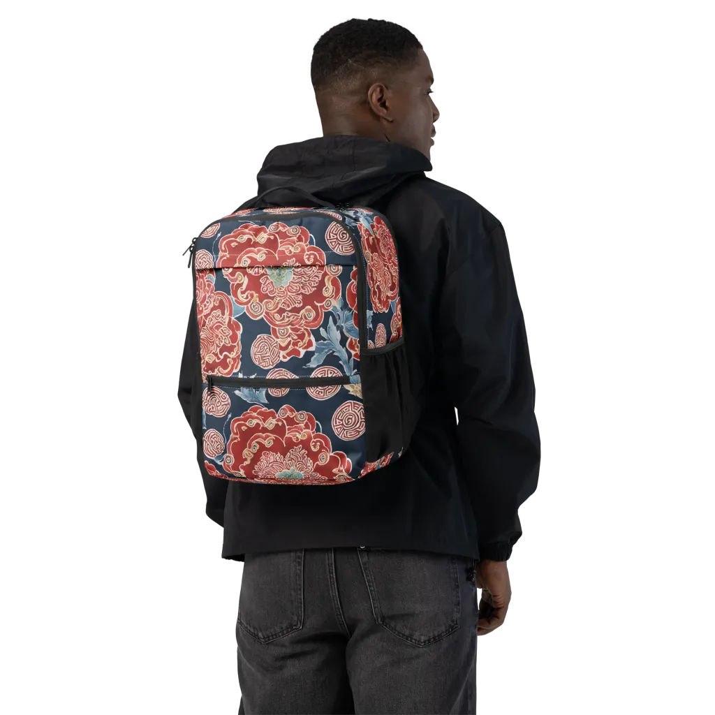 Crimson Labyrinth on Utility Backpack — Back
