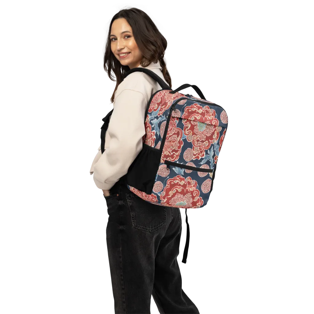 Crimson Labyrinth on Utility Backpack — Top print