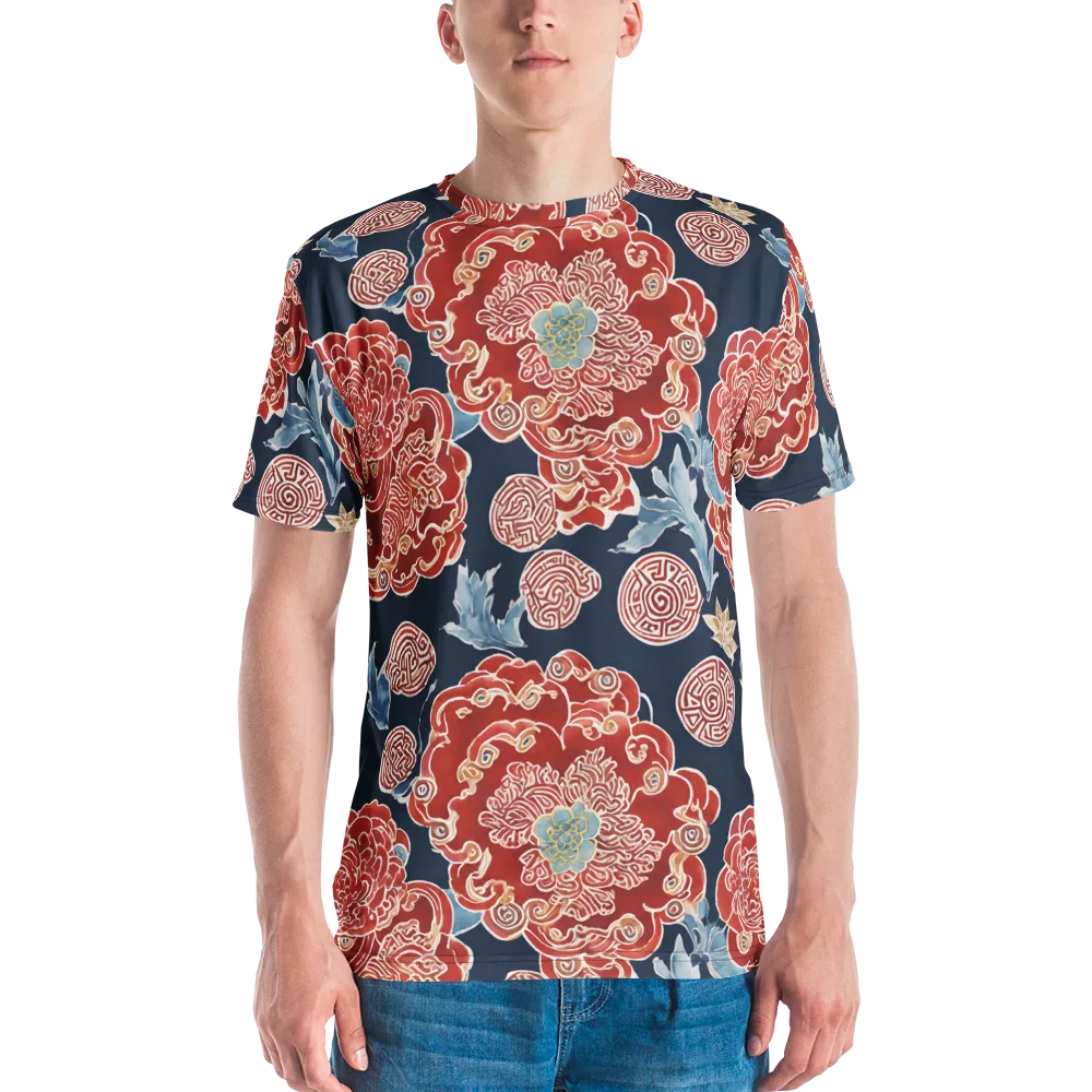 Crimson Labyrinth on Men's Crew Neck T-Shirt — Front