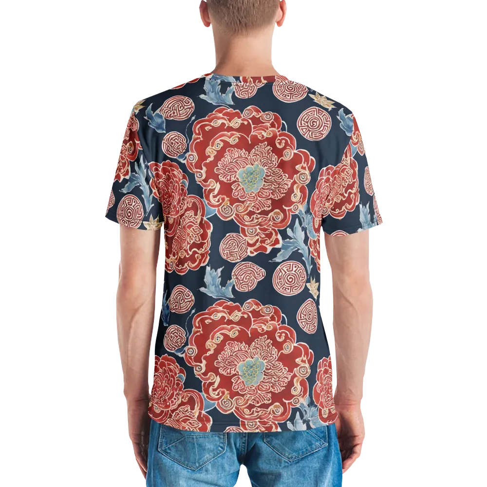 Crimson Labyrinth on Men's Crew Neck T-Shirt — Back