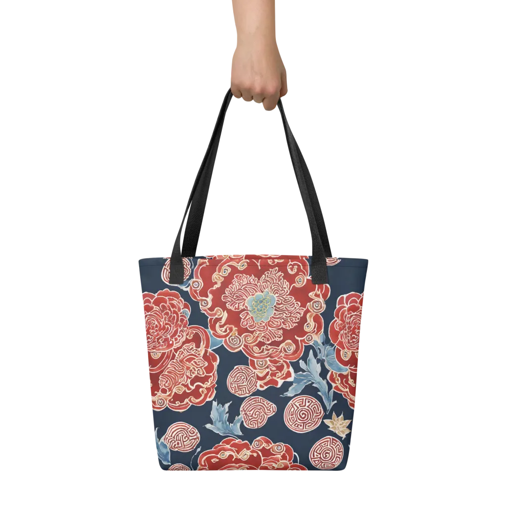 Crimson Labyrinth on Tote Bag — Print file