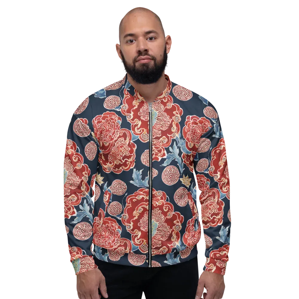 Crimson Labyrinth on Bomber Jacket — Front