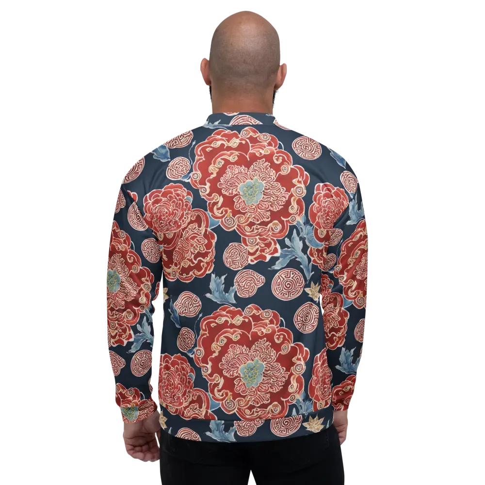 Crimson Labyrinth on Bomber Jacket — Back