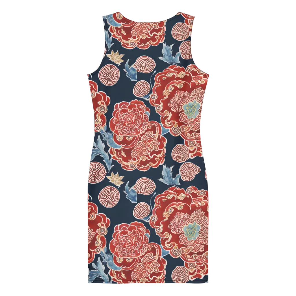 Crimson Labyrinth on Bodycon Dress — Print file