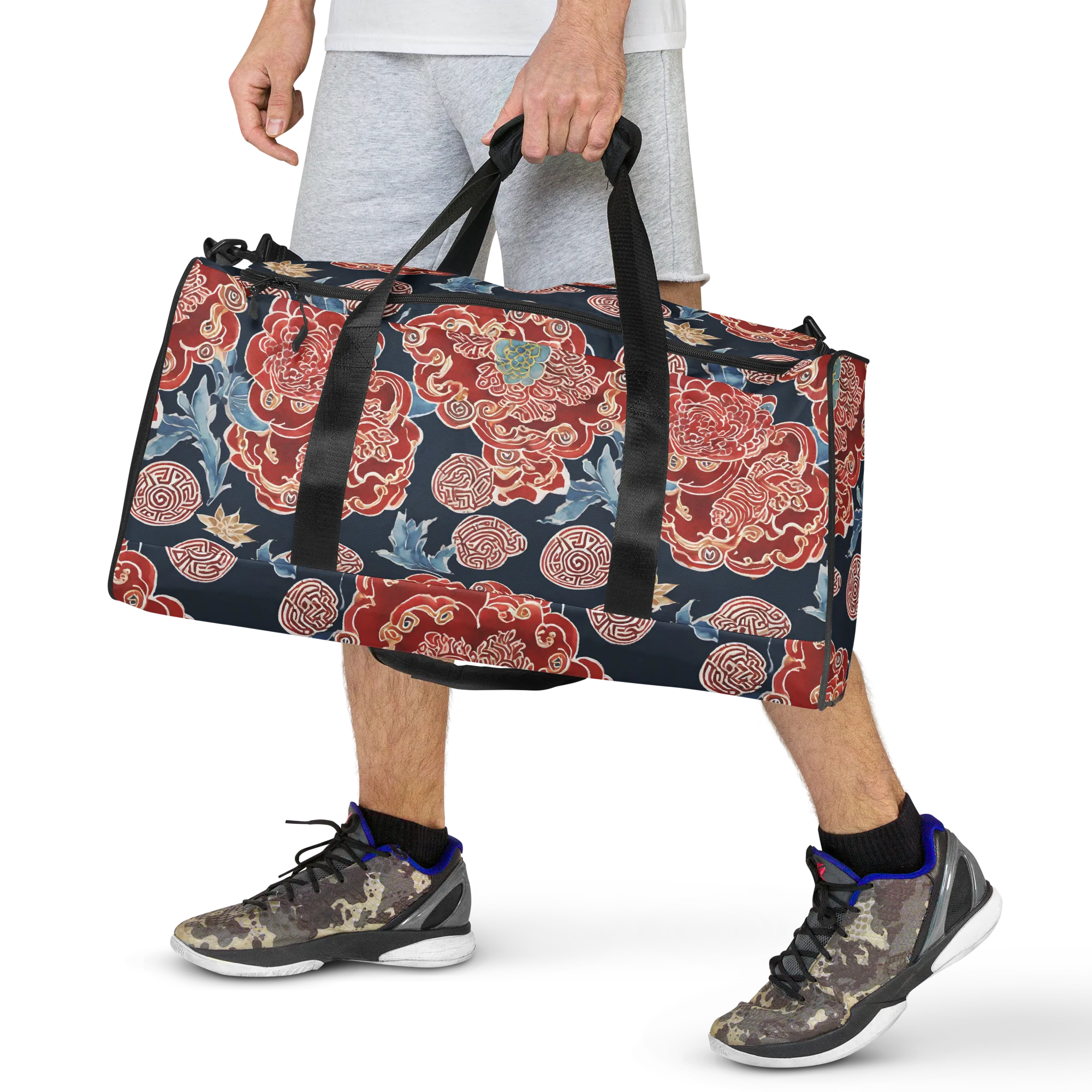 Crimson Labyrinth on Duffle Bag — Front print