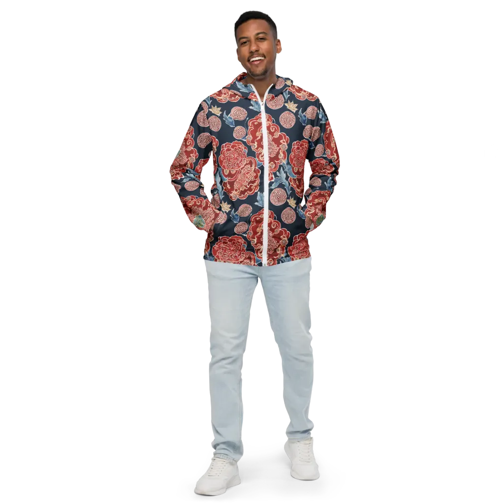 Crimson Labyrinth on Men's Windbreaker — Front