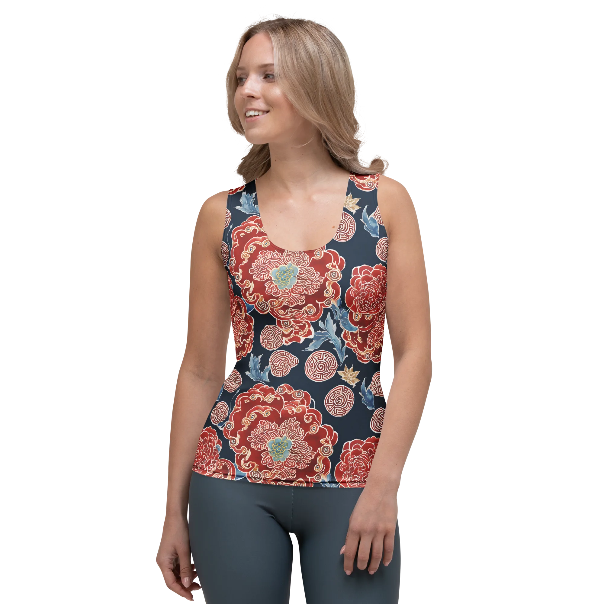 Crimson Labyrinth on Women's Tank Top — Front