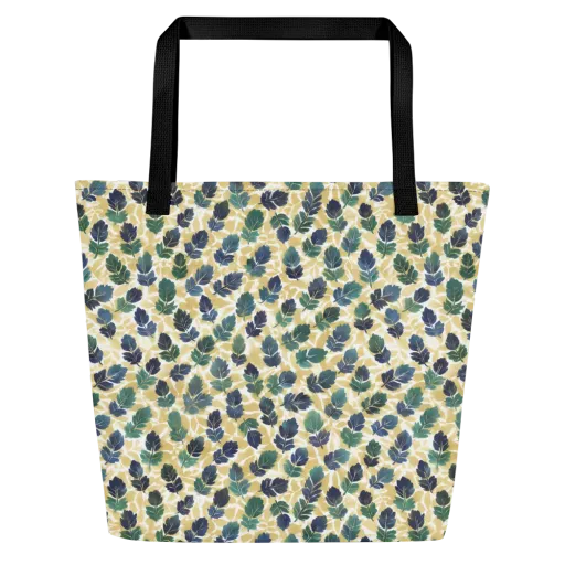 Golden Leaf Drift on a Large Tote Bag W/ Pocket