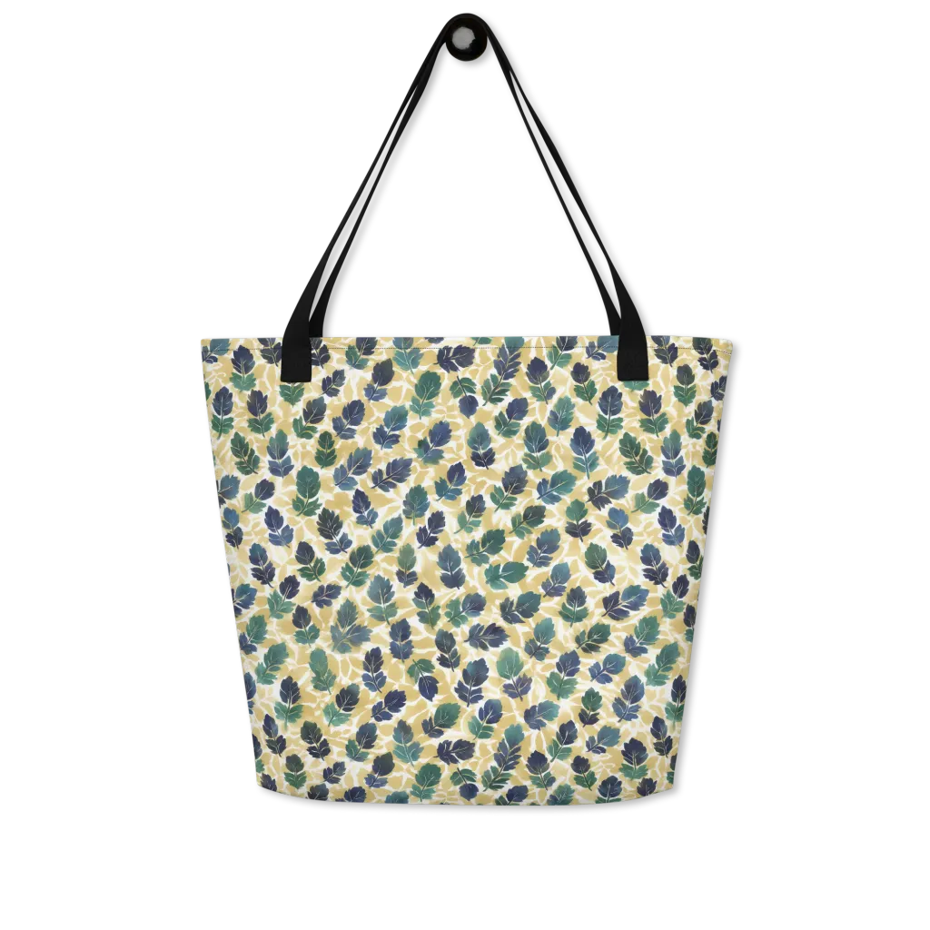 Golden Leaf Drift on Large Tote Bag W/ Pocket — Print file