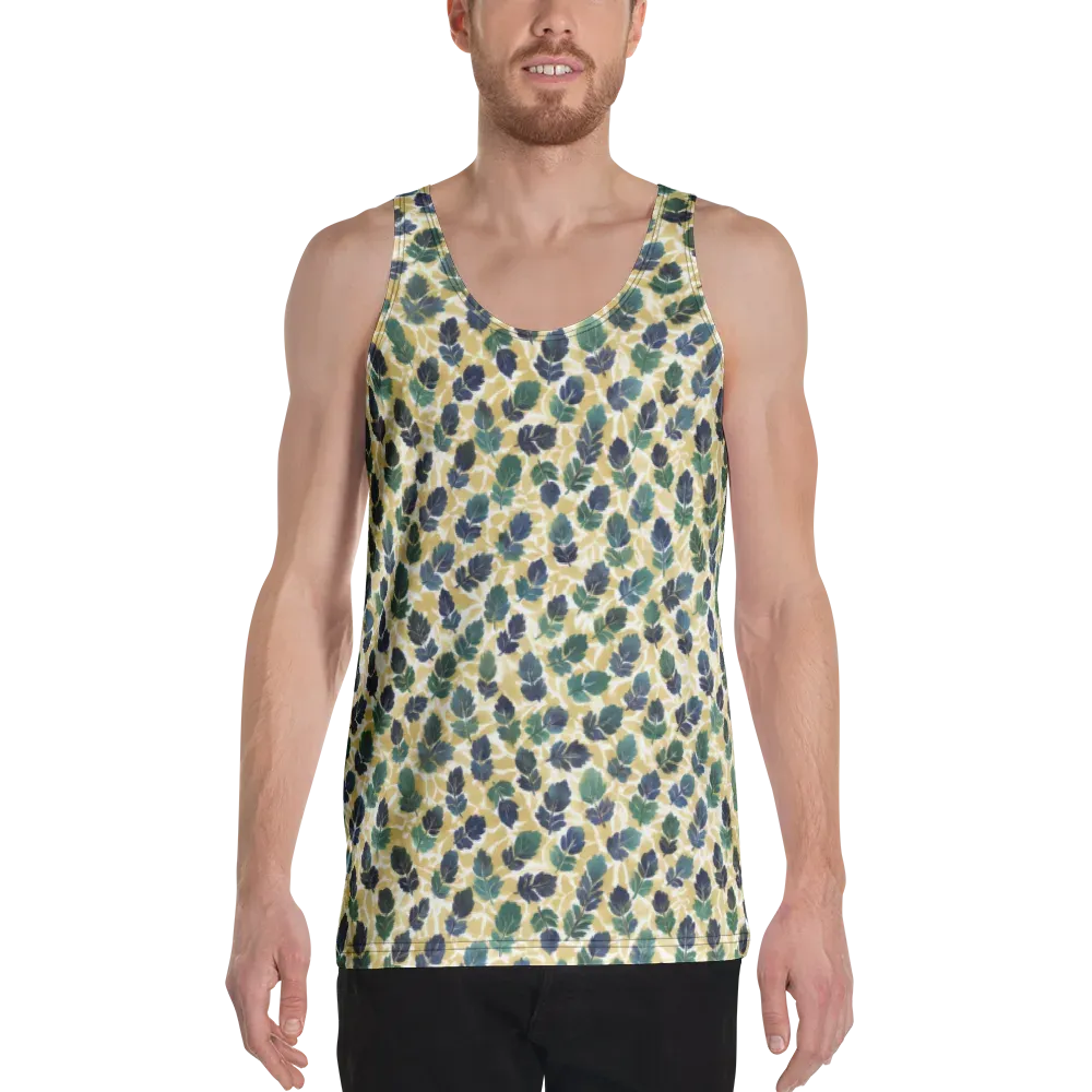 Golden Leaf Drift on Men's Tank Top — Front