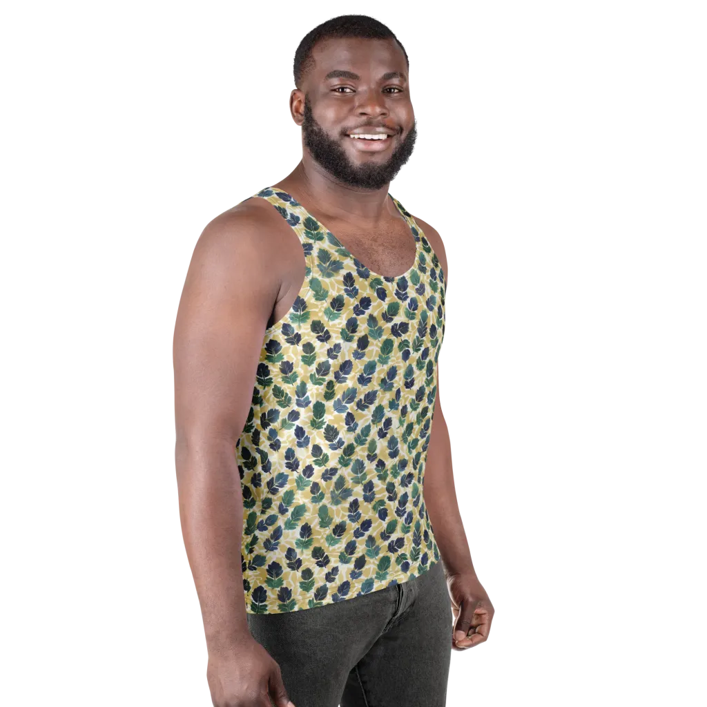 Golden Leaf Drift on Men's Tank Top — Right Front