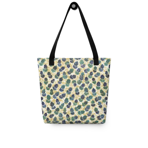 Golden Leaf Drift on a Tote Bag