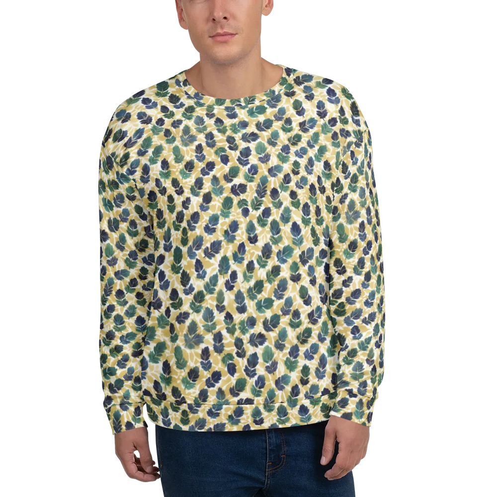 Golden Leaf Drift on Sweatshirt — Front