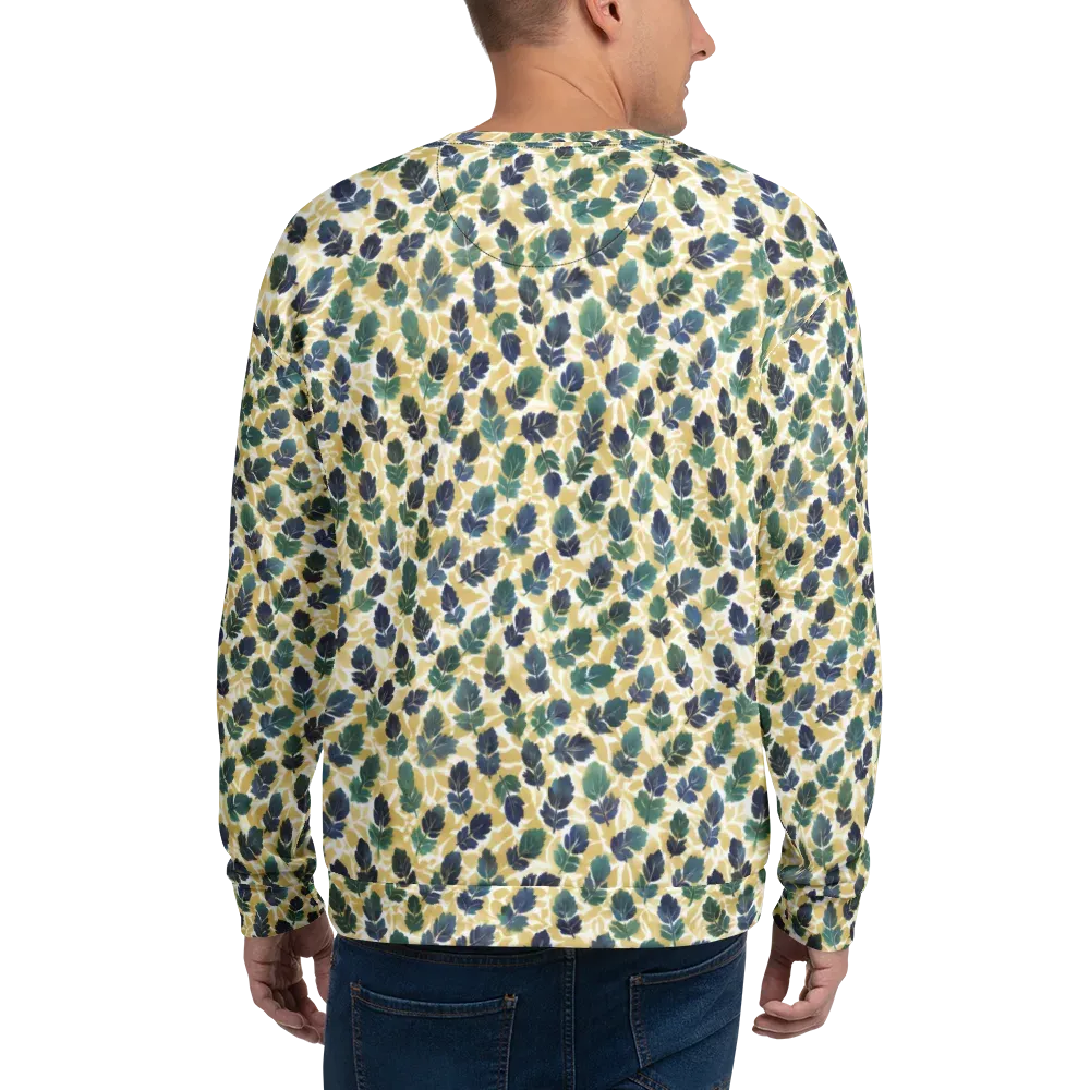 Golden Leaf Drift on Sweatshirt — Back