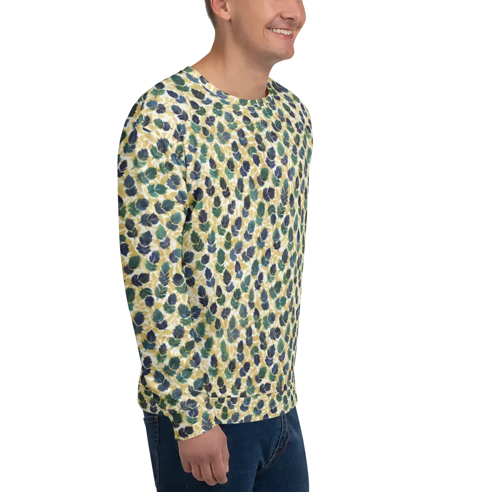 Golden Leaf Drift on Sweatshirt — Right Front
