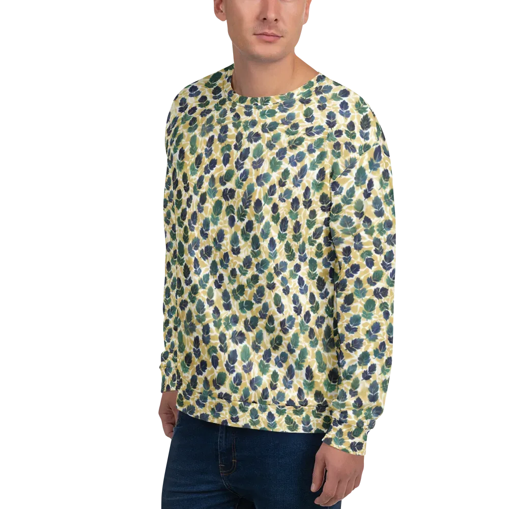 Golden Leaf Drift on Sweatshirt — Left Front