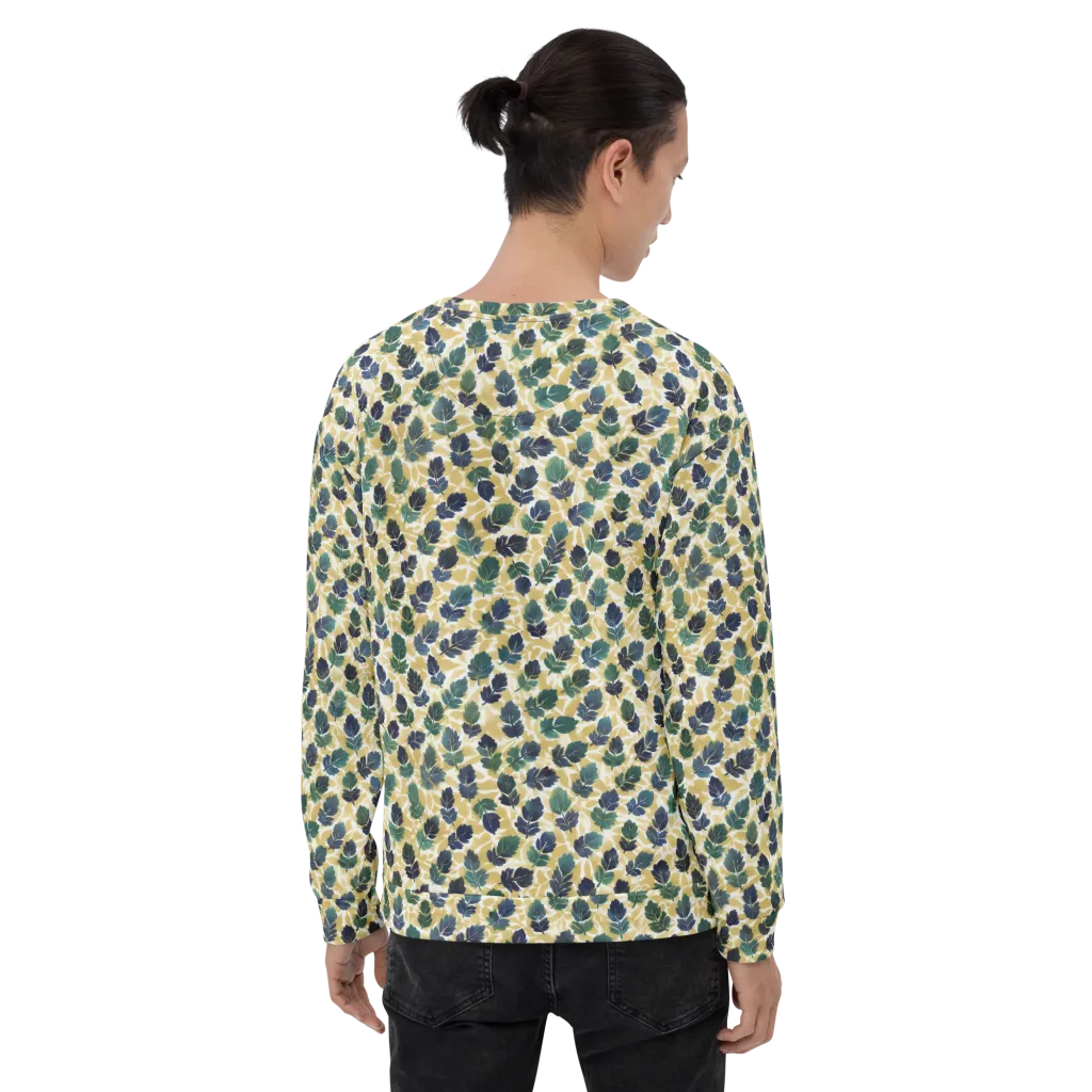 Golden Leaf Drift on Sweatshirt — Back print